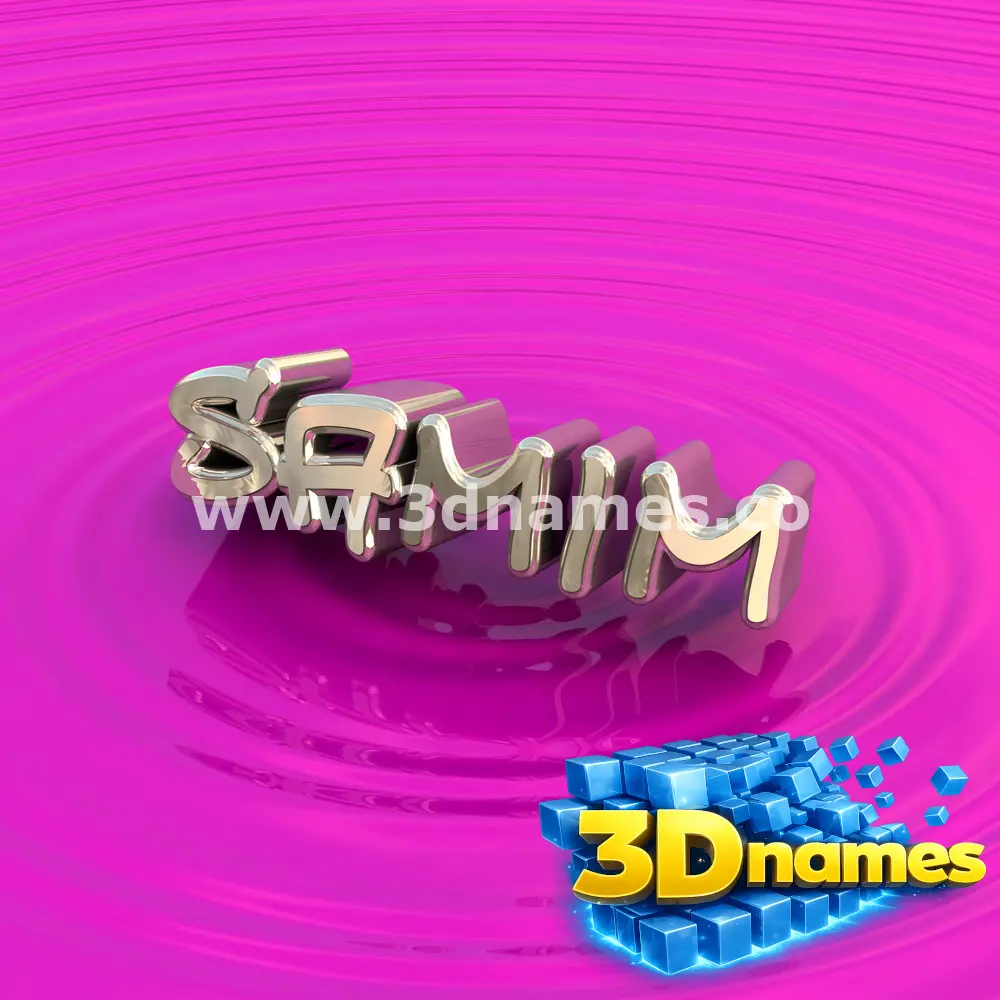 samim in Pink Graffiti style - 3D name wallpaper