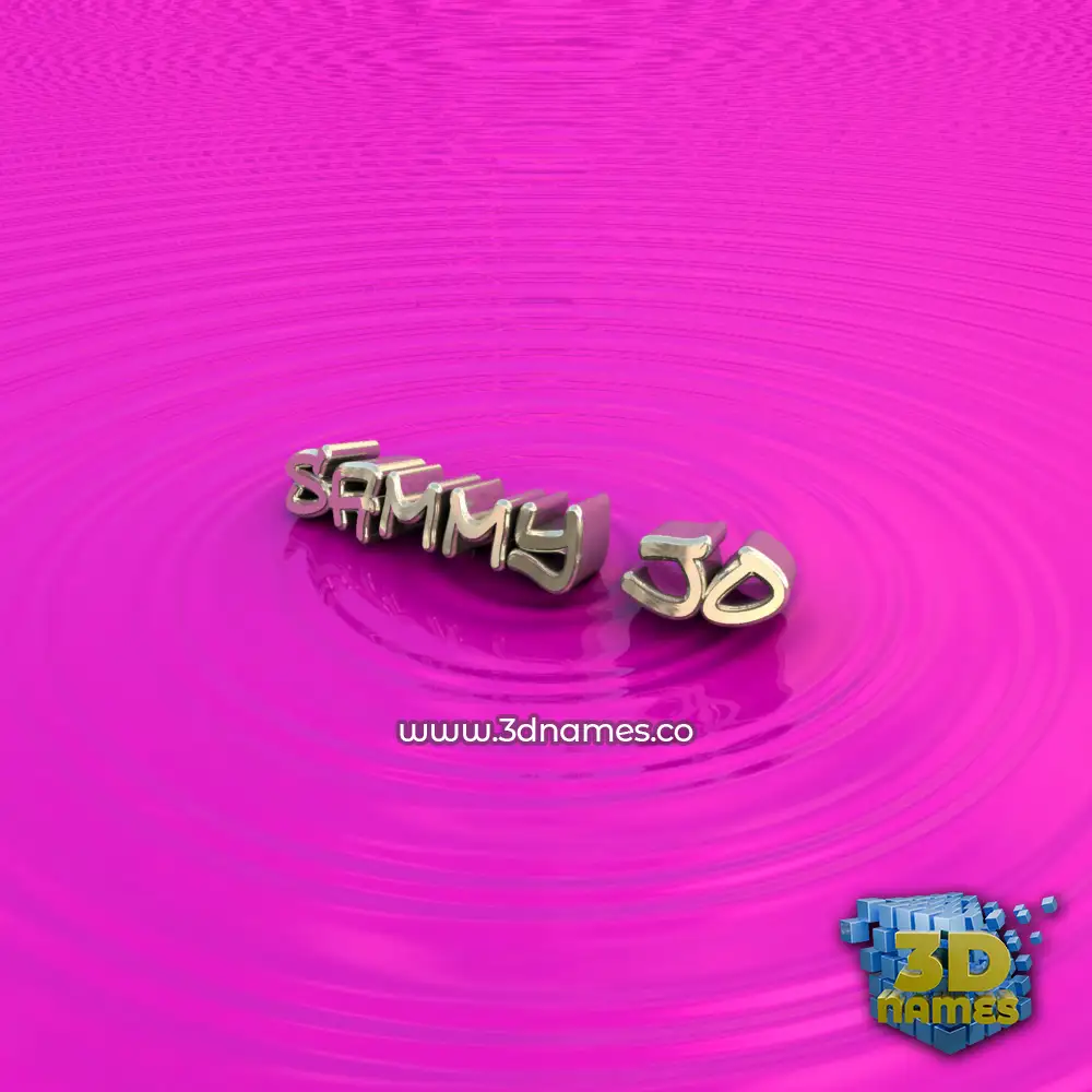 sammy jo in Pink Graffiti style - 3D name wallpaper