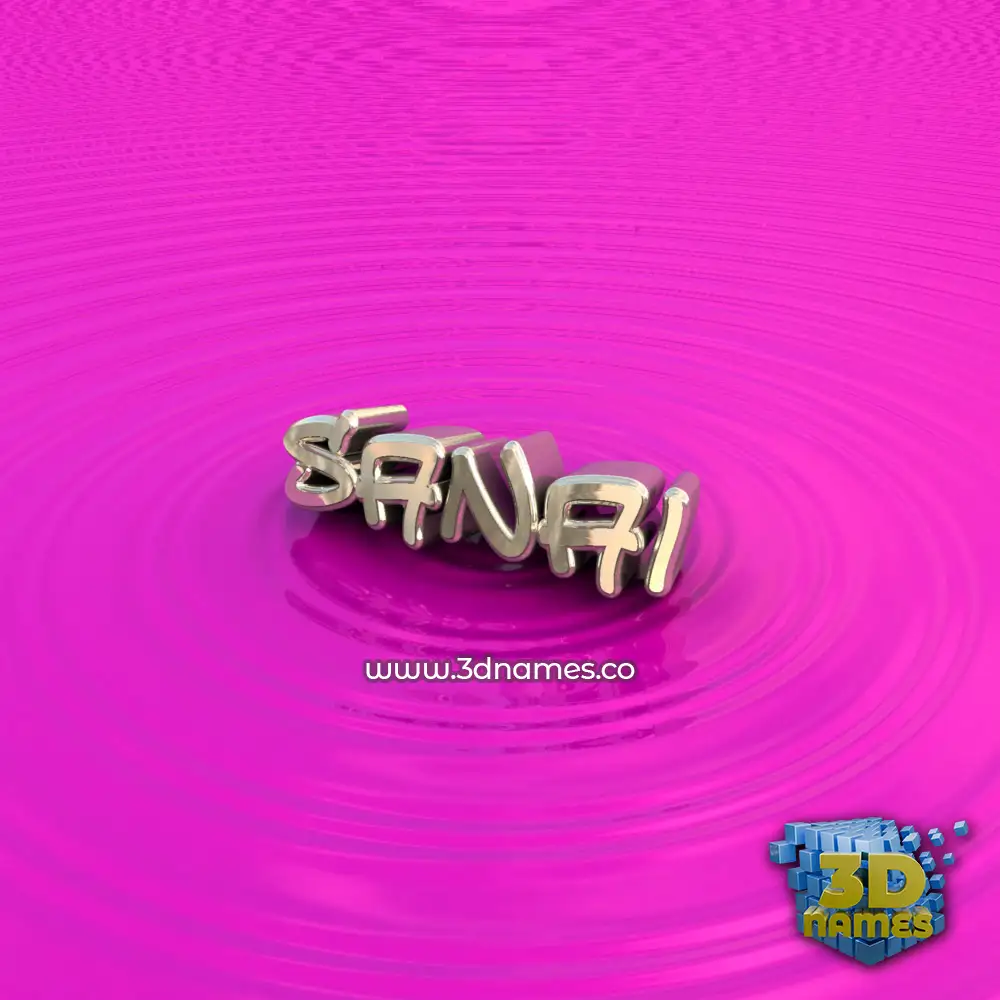 sanai in Pink Graffiti style - 3D name wallpaper