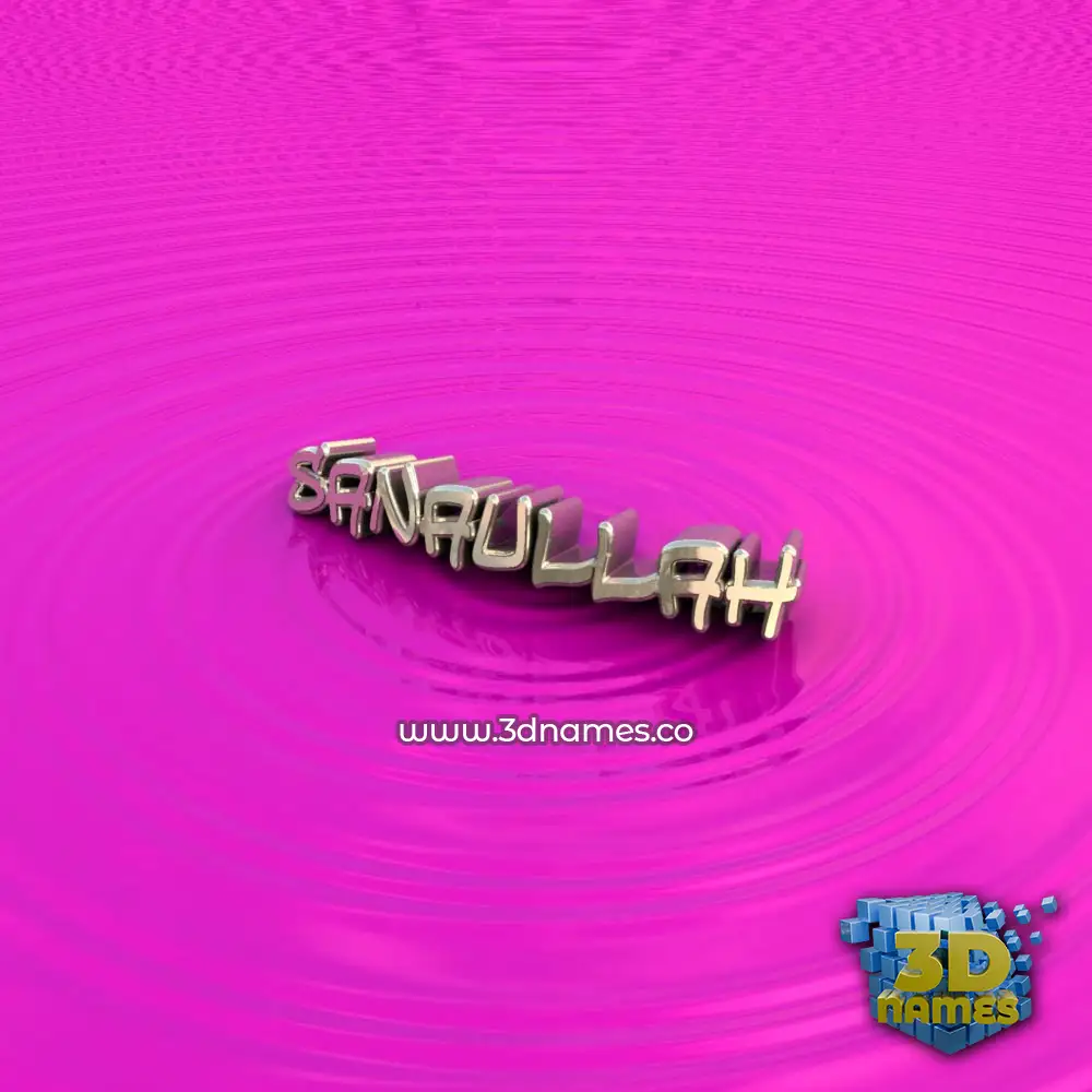 sanaullah in Pink Graffiti style - 3D name wallpaper