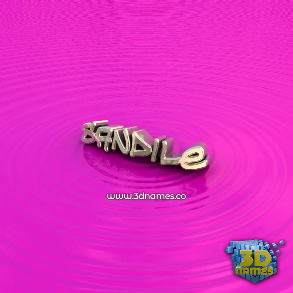 sandile in Pink Graffiti style - 3D name wallpaper