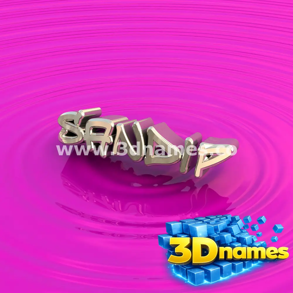 sandip in Pink Graffiti style - 3D name wallpaper