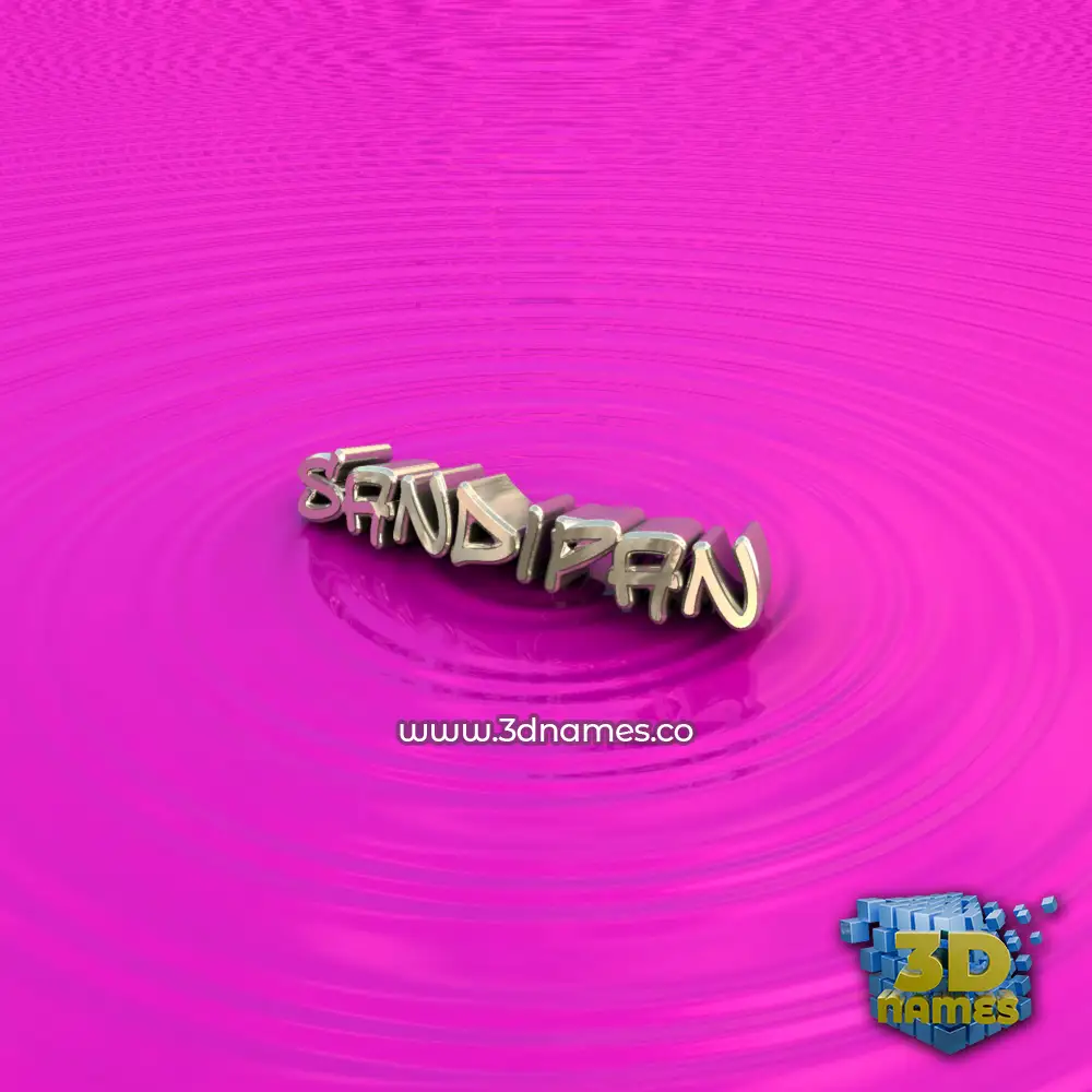 sandipan in Pink Graffiti style - 3D name wallpaper