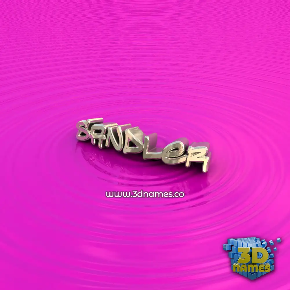 sandler in Pink Graffiti style - 3D name wallpaper