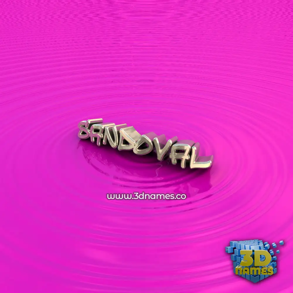 sandoval in Pink Graffiti style - 3D name wallpaper