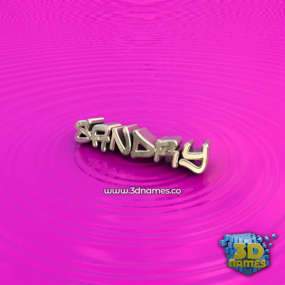 sandry in Pink Graffiti style - 3D name wallpaper