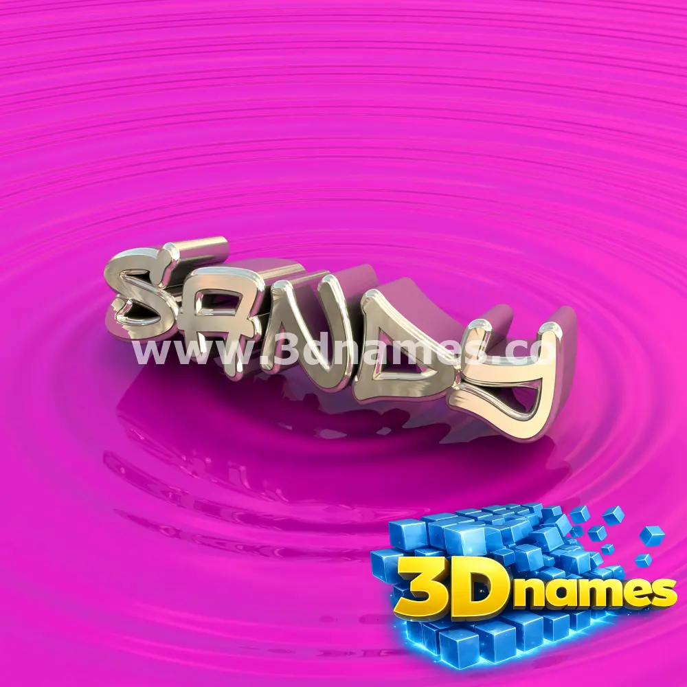 sandy in Pink Graffiti style - 3D name wallpaper