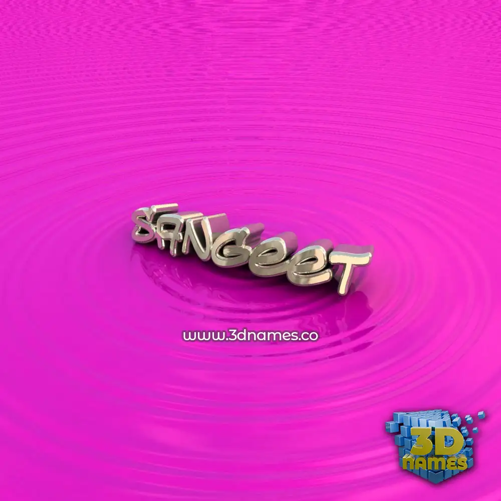 sangeet in Pink Graffiti style - 3D name wallpaper
