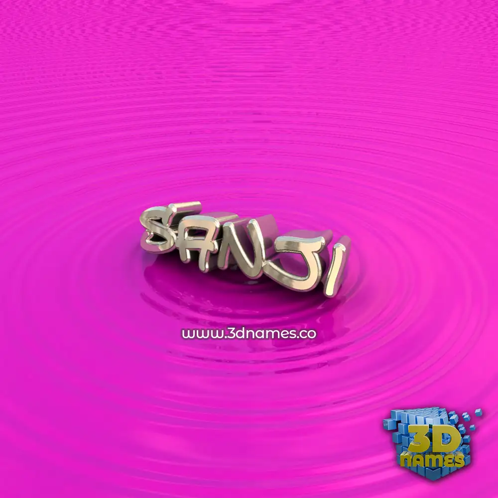 sanji in Pink Graffiti style - 3D name wallpaper