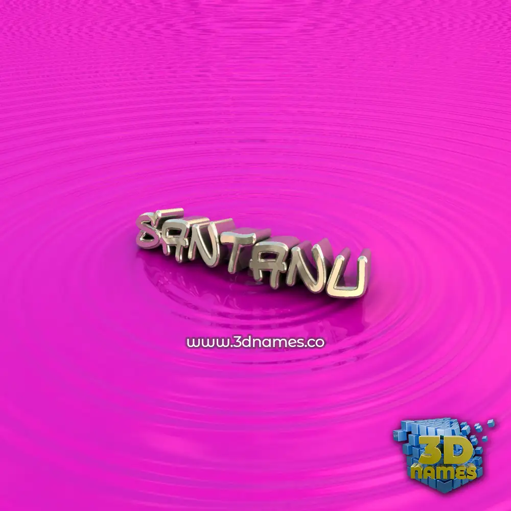 santanu in Pink Graffiti style - 3D name wallpaper