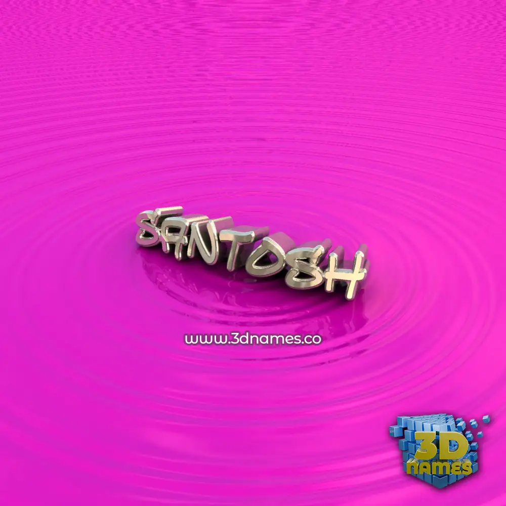 santosh in Pink Graffiti style - 3D name wallpaper