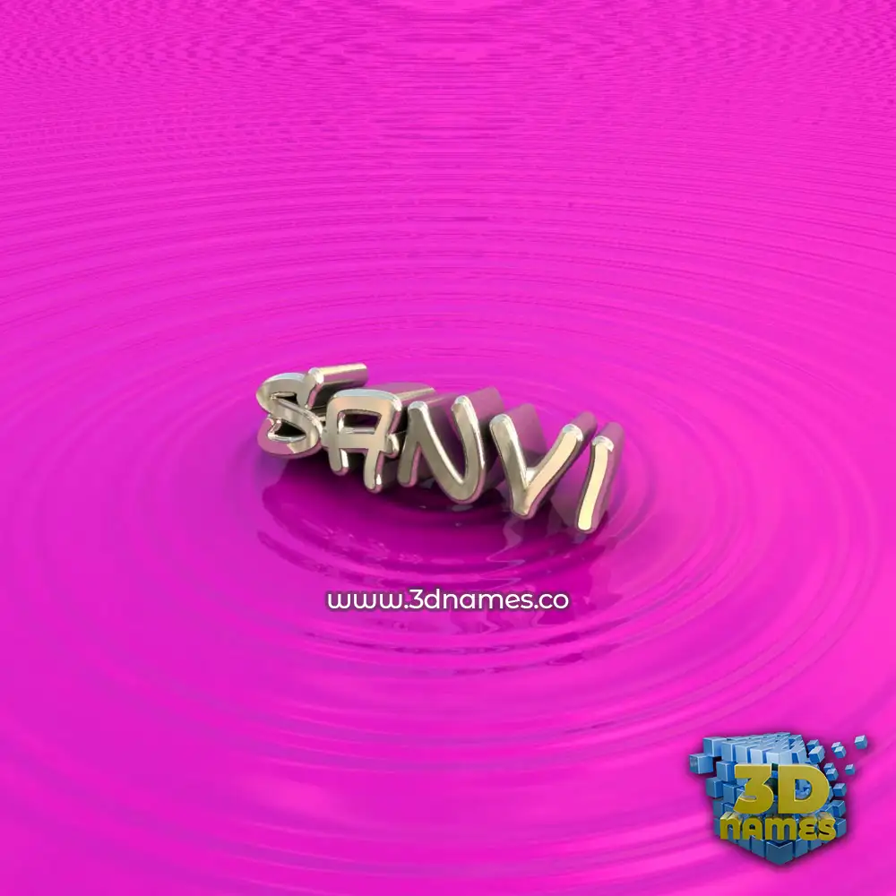 sanvi in Pink Graffiti style - 3D name wallpaper