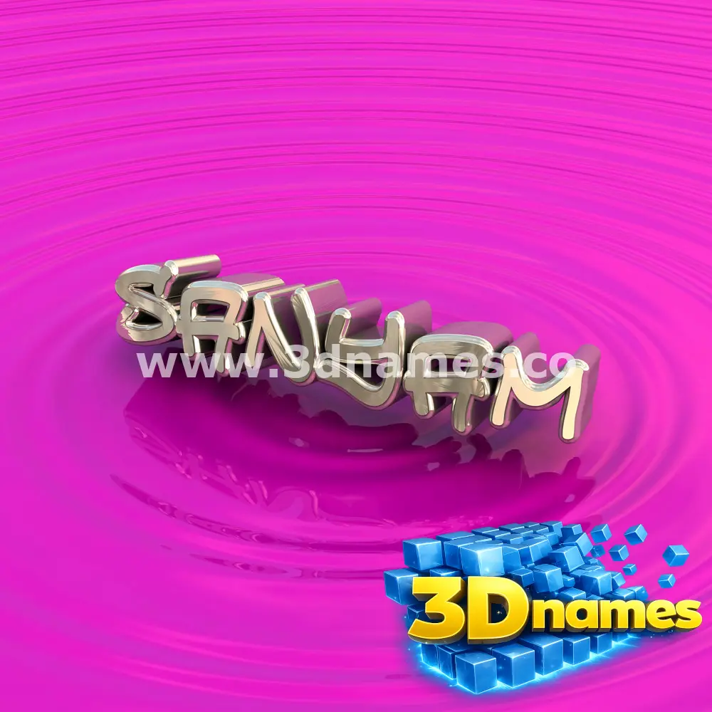 sanyam in Pink Graffiti style - 3D name wallpaper