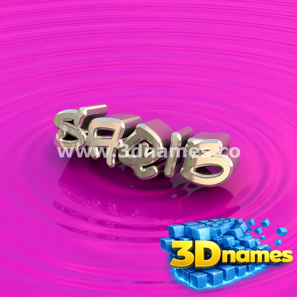 saqib in Pink Graffiti style - 3D name wallpaper