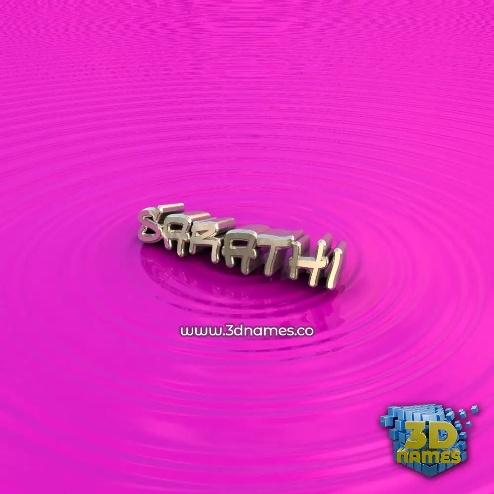 sarathi in Pink Graffiti style - 3D name wallpaper