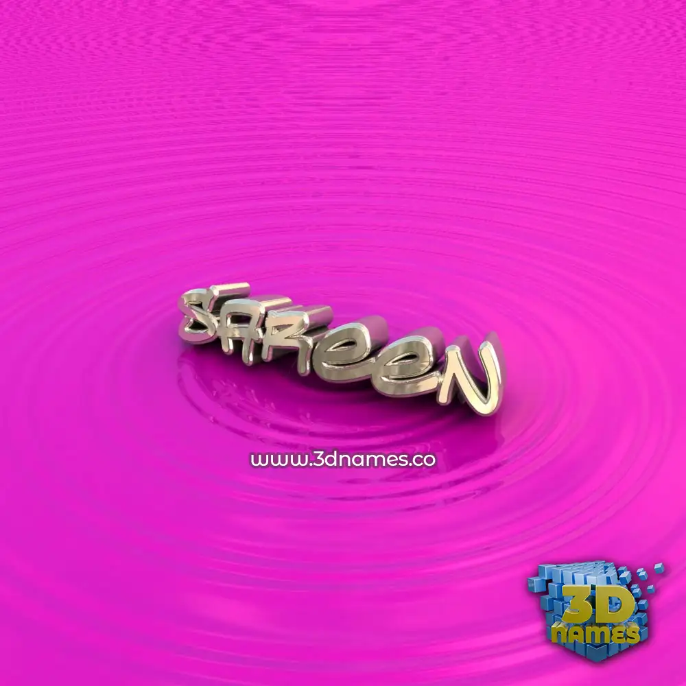 sareen in Pink Graffiti style - 3D name wallpaper