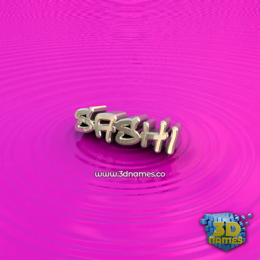sashi in Pink Graffiti style - 3D name wallpaper