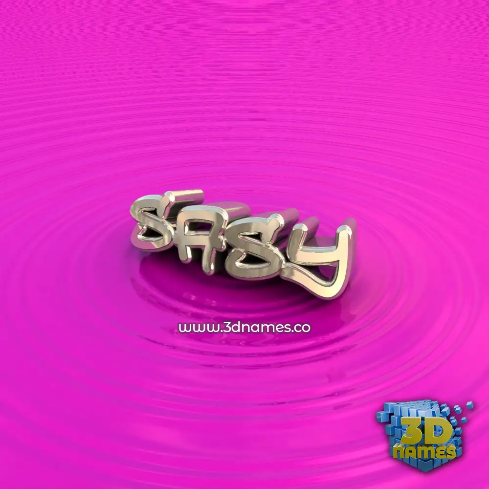 sasy in Pink Graffiti style - 3D name wallpaper
