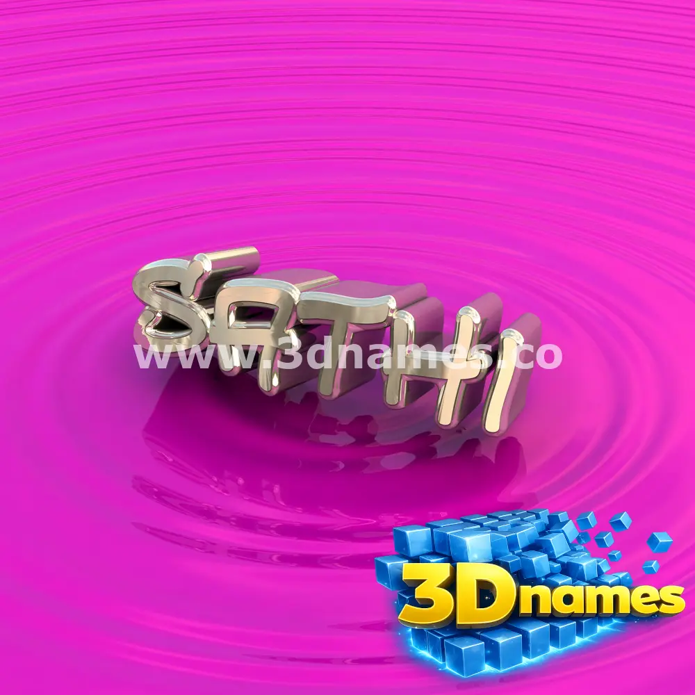 sathi in Pink Graffiti style - 3D name wallpaper