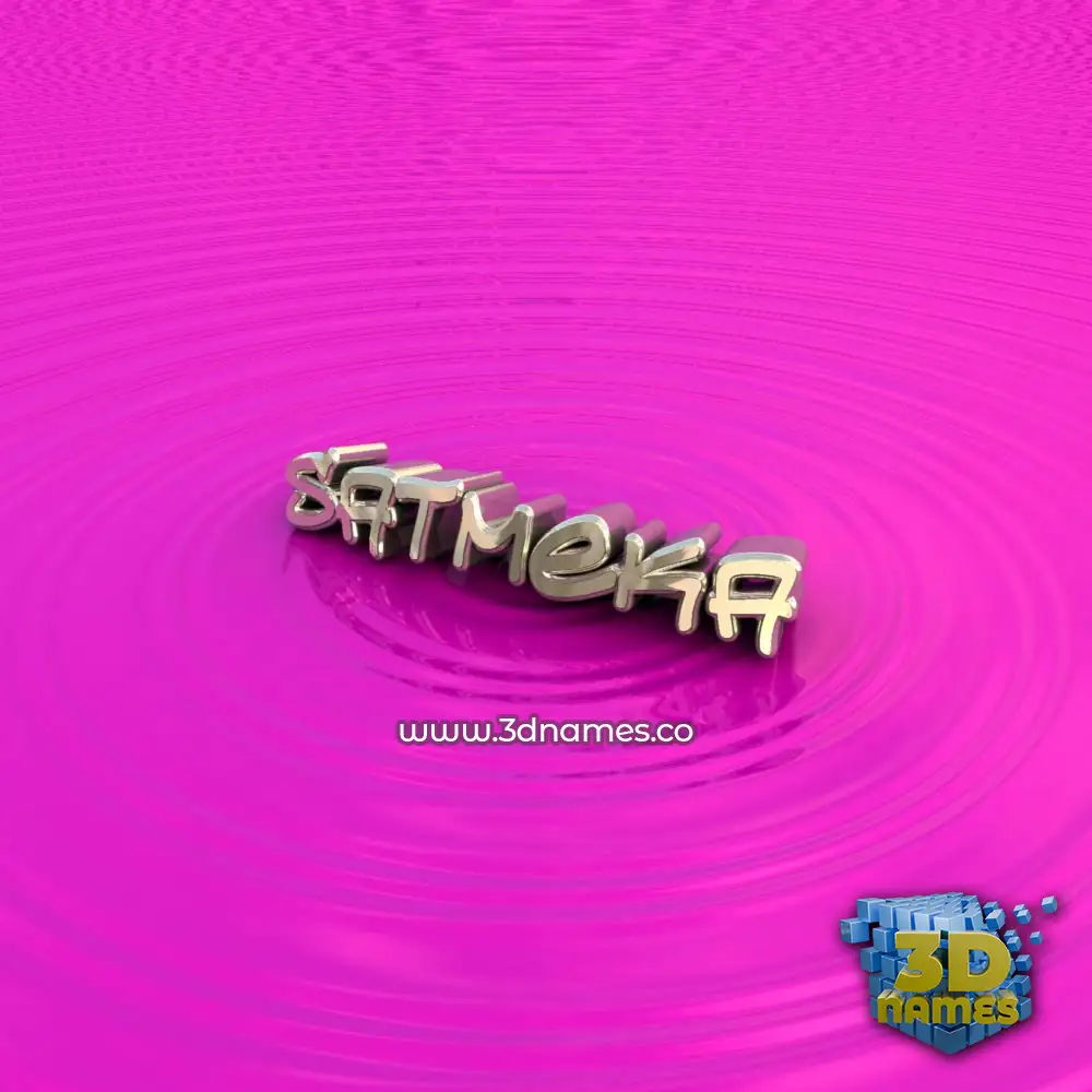 satmeka in Pink Graffiti style - 3D name wallpaper