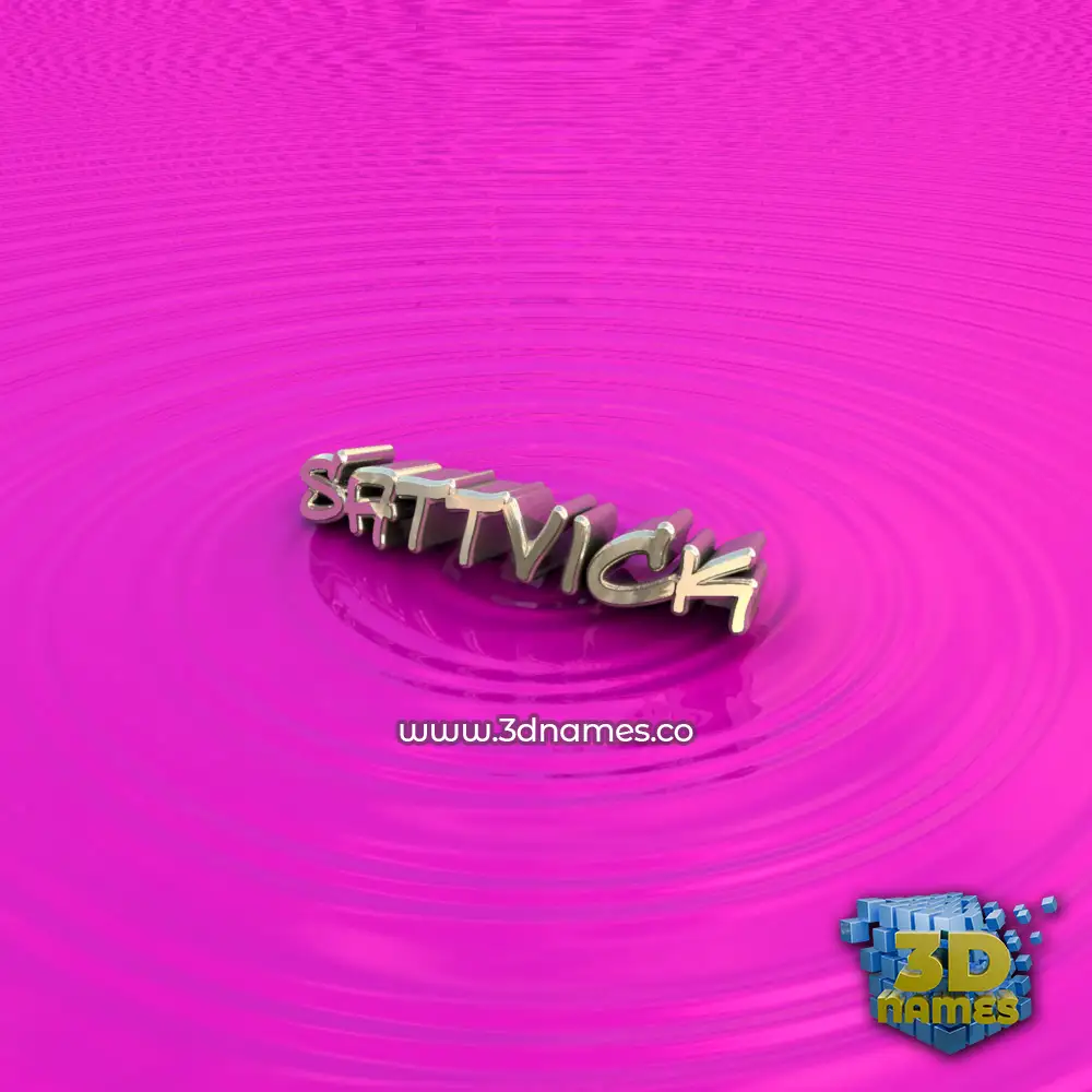 sattvick in Pink Graffiti style - 3D name wallpaper