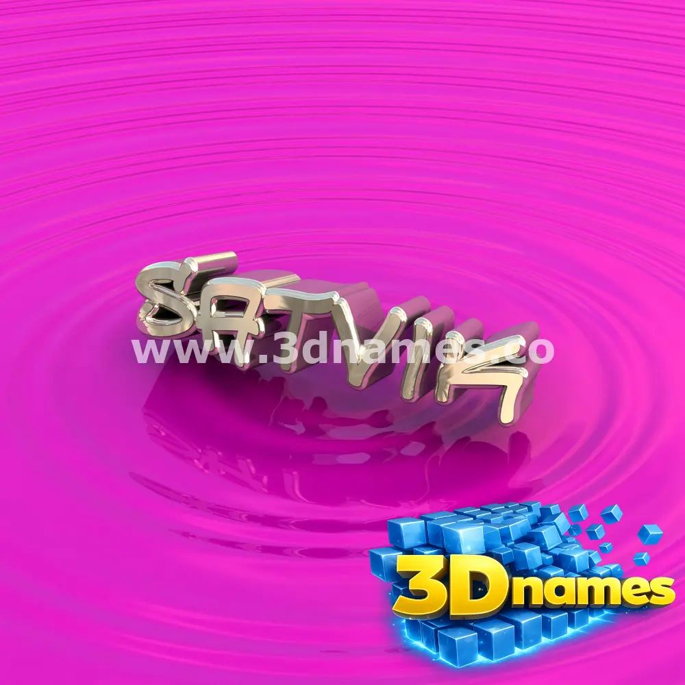 satvik in Pink Graffiti style - 3D name wallpaper