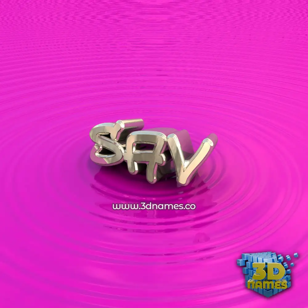 sav in Pink Graffiti style - 3D name wallpaper