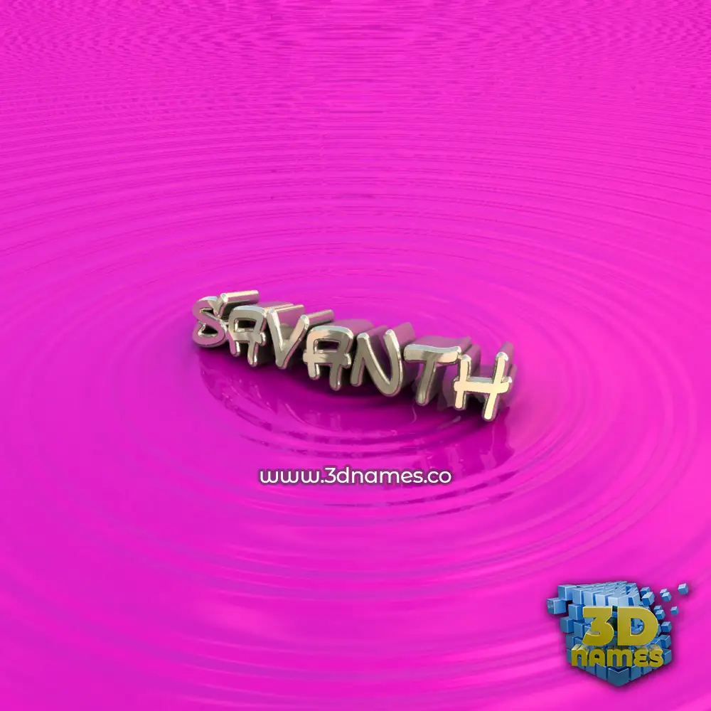 savanth in Pink Graffiti style - 3D name wallpaper