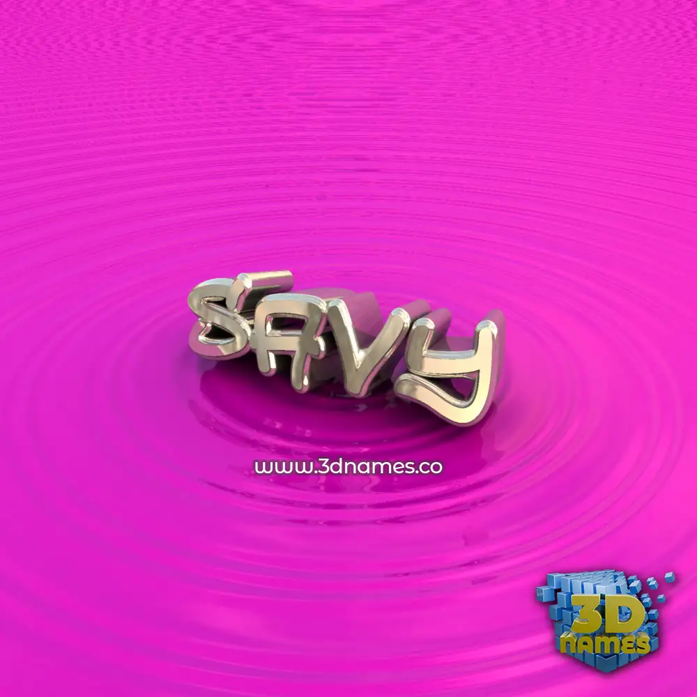 savy in Pink Graffiti style - 3D name wallpaper