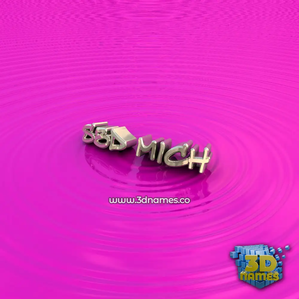 sbd mich in Pink Graffiti style - 3D name wallpaper