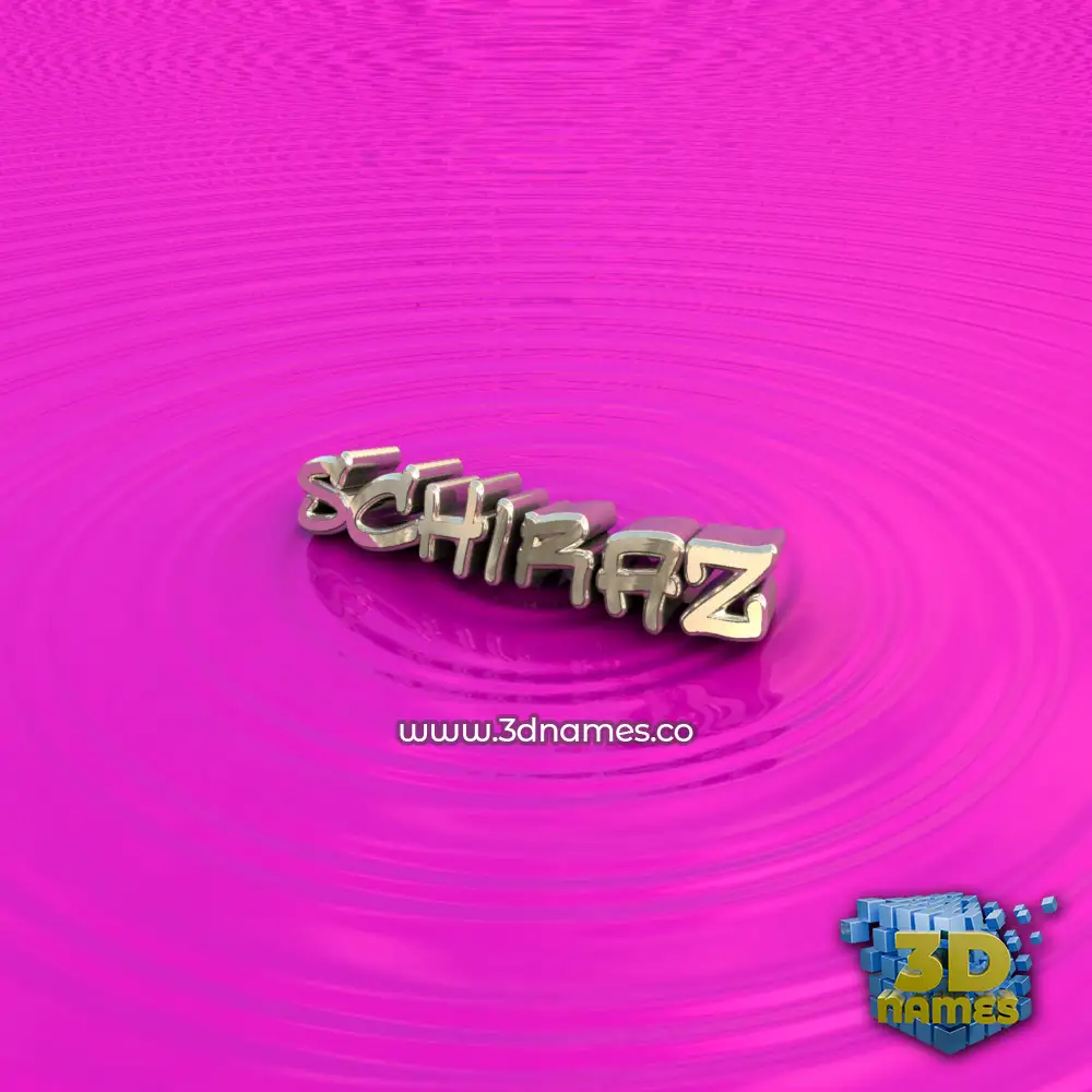 schiraz in Pink Graffiti style - 3D name wallpaper