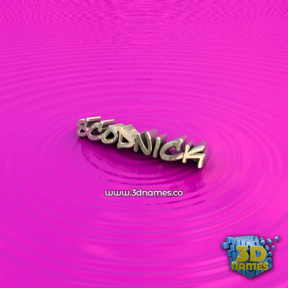 scodnick in Pink Graffiti style - 3D name wallpaper