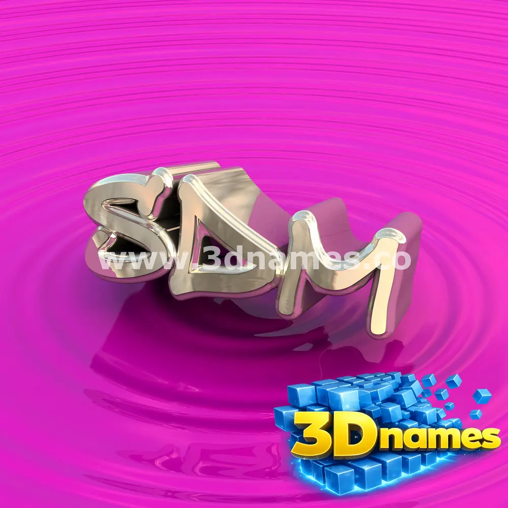 sdm in Pink Graffiti style - 3D name wallpaper