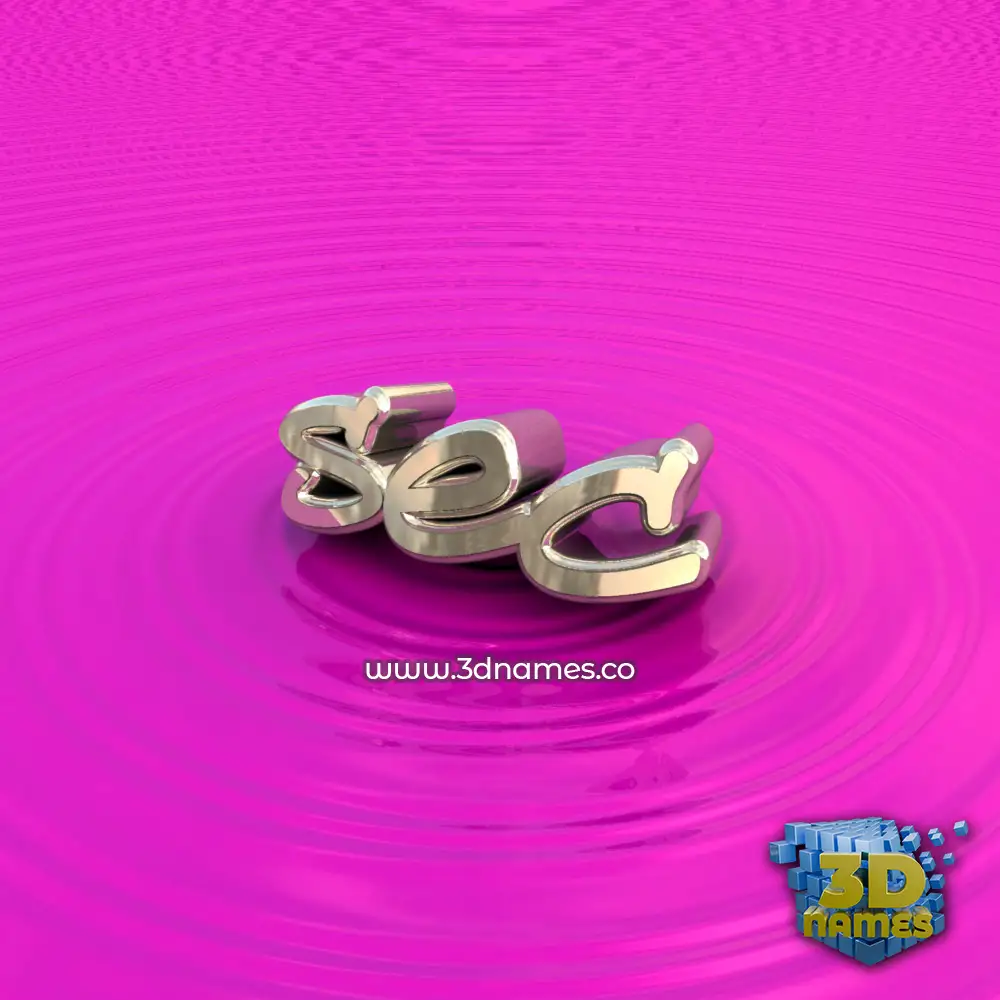 sec in Pink Graffiti style - 3D name wallpaper