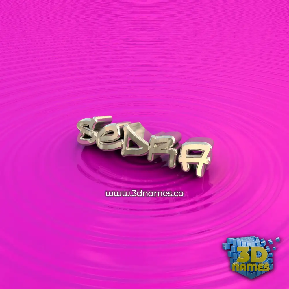 sedra in Pink Graffiti style - 3D name wallpaper