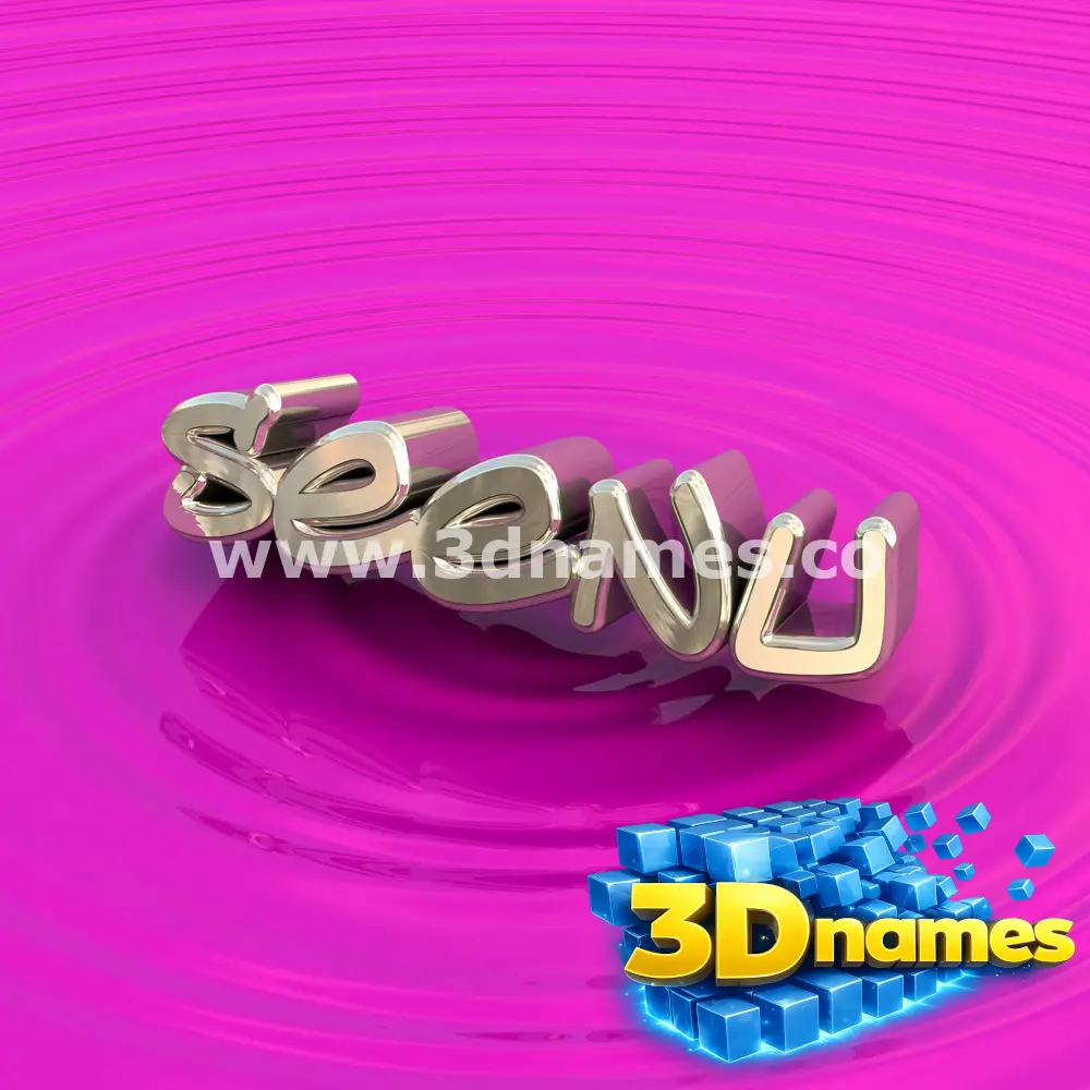 seenu in Pink Graffiti style - 3D name wallpaper