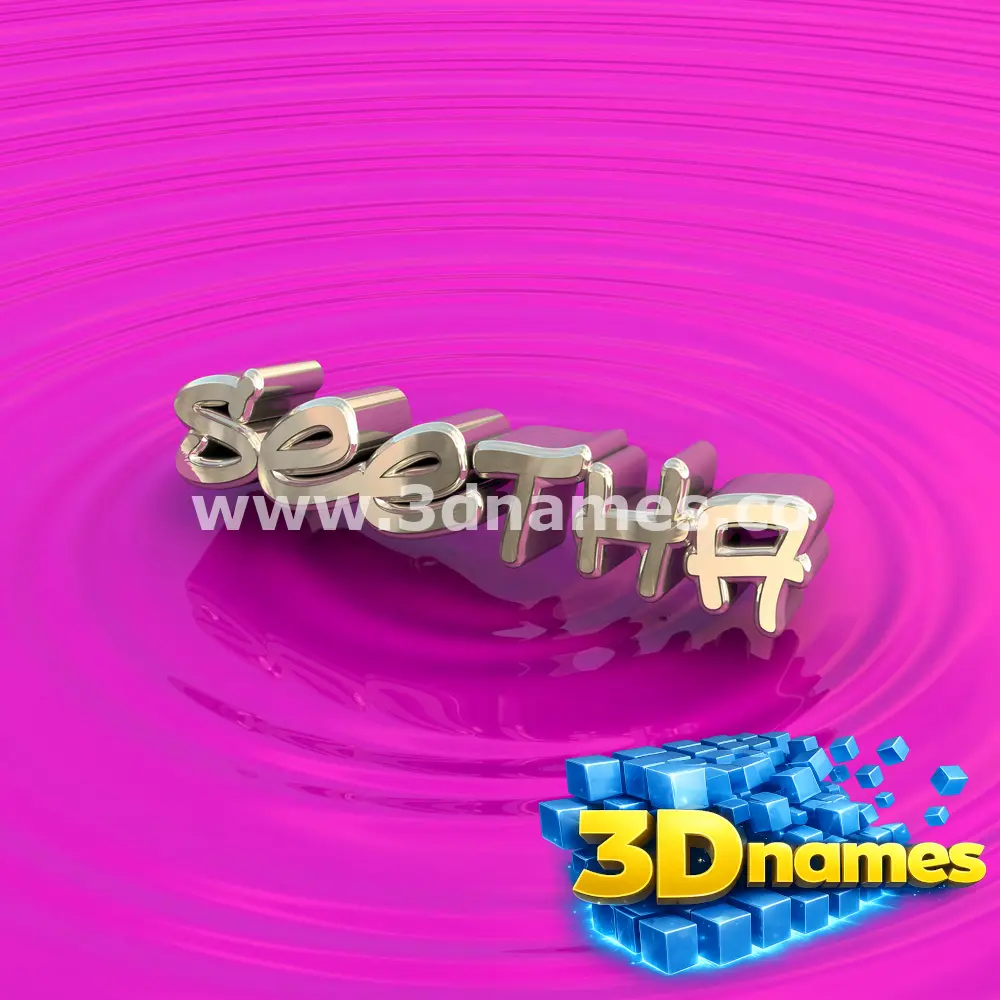seetha in Pink Graffiti style - 3D name wallpaper