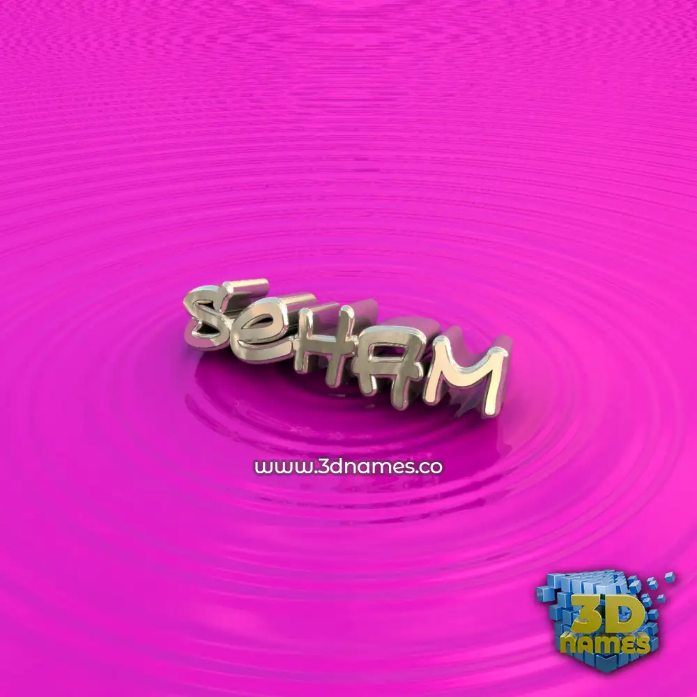 seham in Pink Graffiti style - 3D name wallpaper