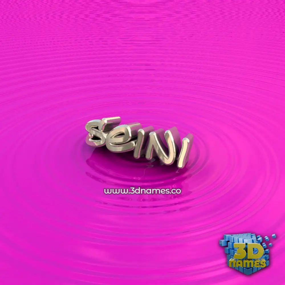 seini in Pink Graffiti style - 3D name wallpaper