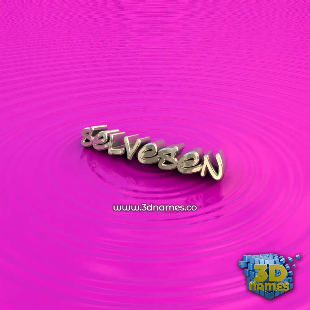 selvesen in Pink Graffiti style - 3D name wallpaper