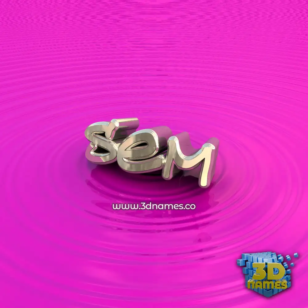 sem in Pink Graffiti style - 3D name wallpaper