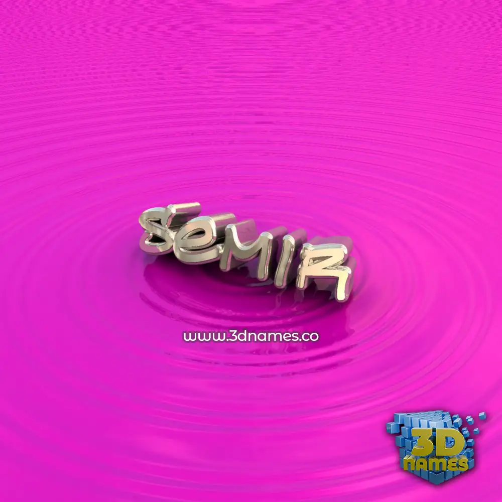 semir in Pink Graffiti style - 3D name wallpaper