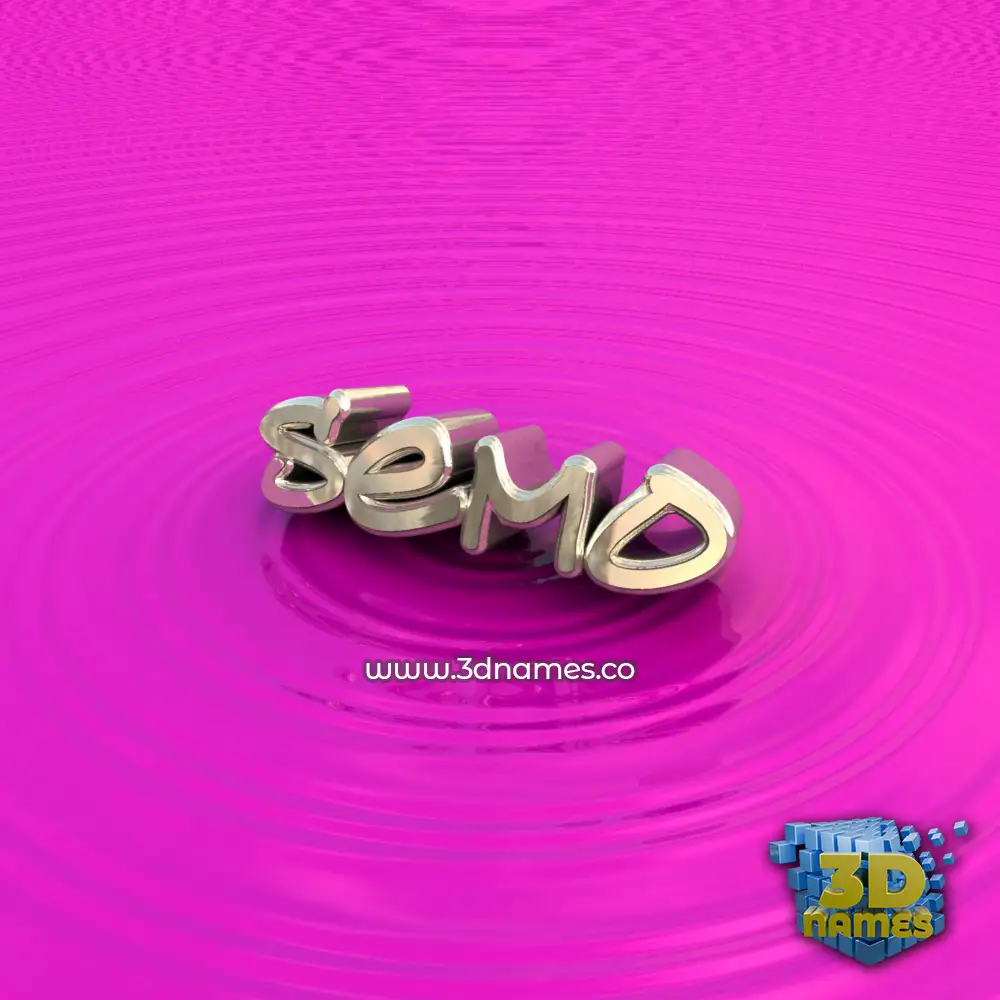 semo in Pink Graffiti style - 3D name wallpaper