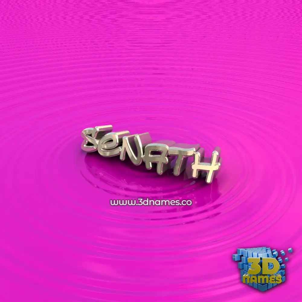 senath in Pink Graffiti style - 3D name wallpaper