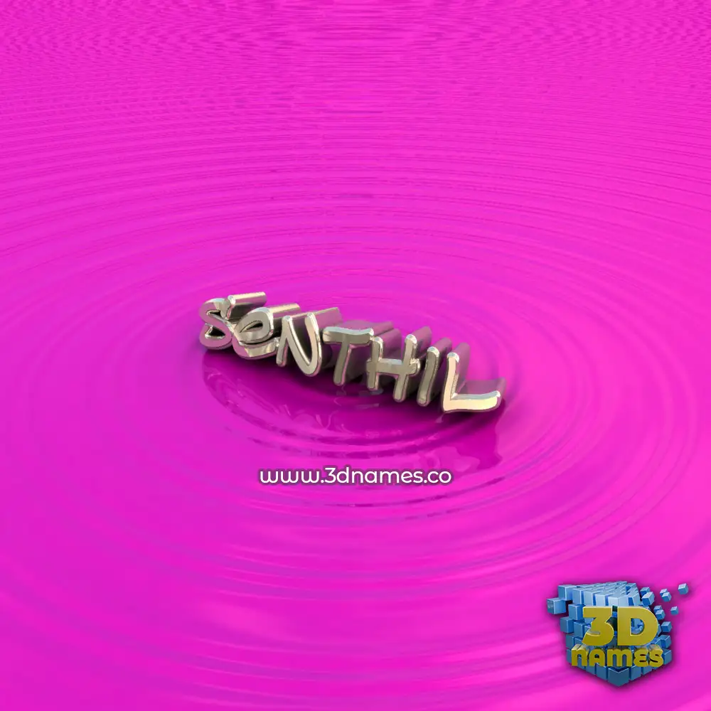 senthil in Pink Graffiti style - 3D name wallpaper