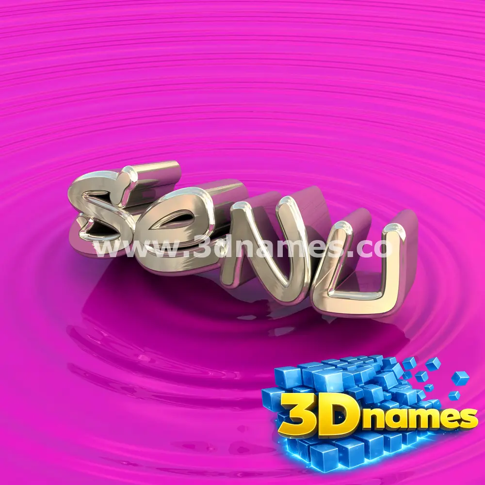 senu in Pink Graffiti style - 3D name wallpaper