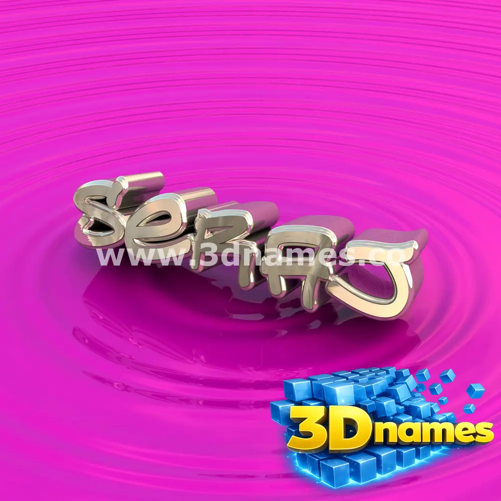 seraj in Pink Graffiti style - 3D name wallpaper