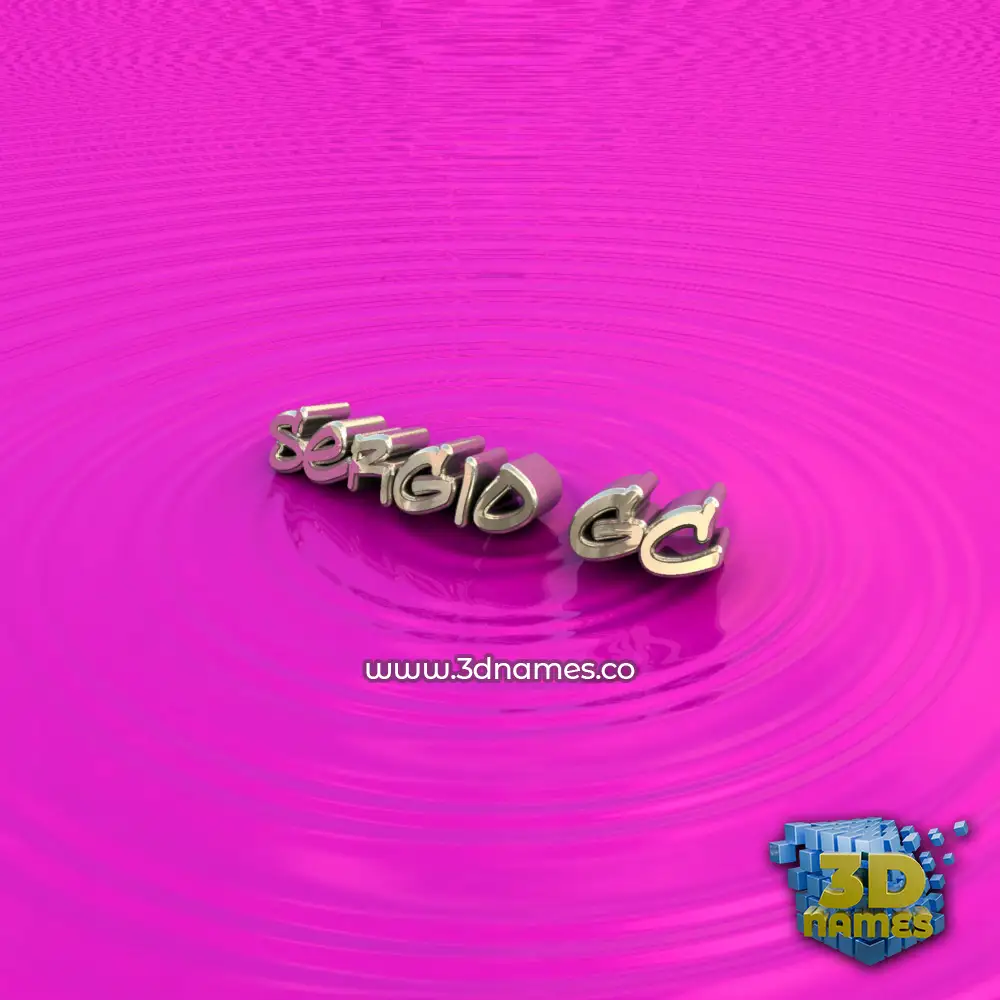 sergio gc in Pink Graffiti style - 3D name wallpaper