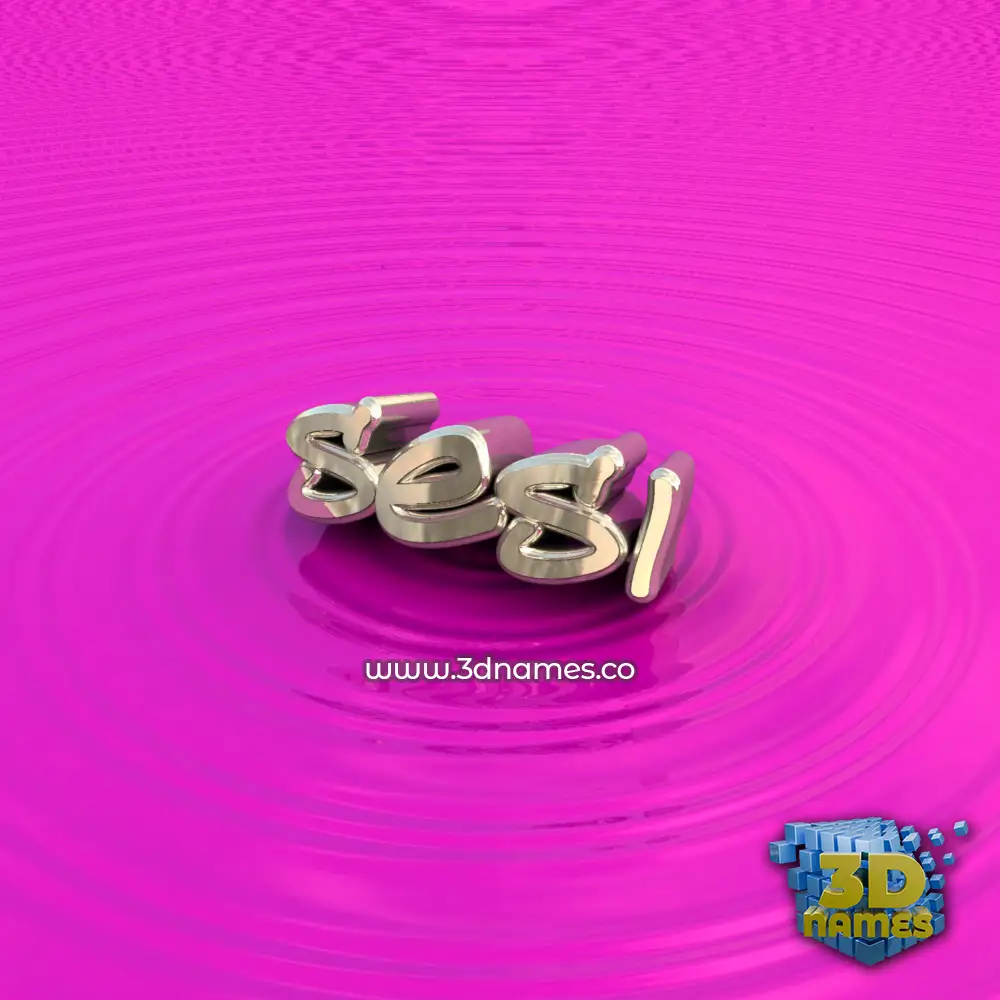 sesi in Pink Graffiti style - 3D name wallpaper