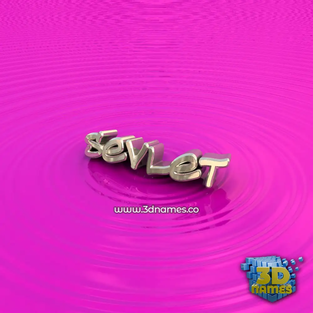 sevlet in Pink Graffiti style - 3D name wallpaper